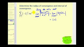 Power Series  Part 1 radius and interval of convergence [upl. by Atiugram]