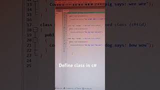 Ccoding class define code [upl. by Oijimer436]