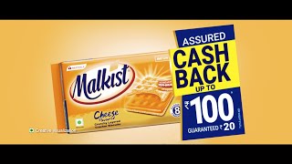 MalkistGuaranteed Cashback Offer upto ₹ 100  Malkist cant resist  HINDI [upl. by Luapleahcim]