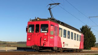 FRDE Trafic ferroviaireBahnverkehr TRAVYS OCOrbe Chavornay  Transports Publics Suisses [upl. by Aneelas]