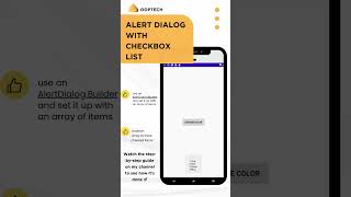 how To create an alert dialog with a checkbox list in Android tutorial techandroidalertdialog [upl. by Sirmons]