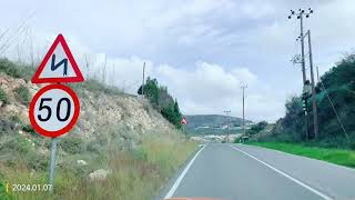 E710 road Episkopi Village 11 kilometres northeast from the city of Paphos in Cyprus 20240107 [upl. by Ahsrav91]