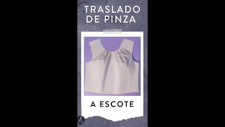 Traslado de pinza al Escote acoldemoda patronaje shorts [upl. by Zenobia123]