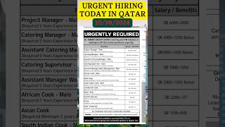 Job requirements in Qatar todayQatar jobstoday jobs GKS FIRE amp SAFETY gks shorts ytshorts [upl. by Supen]