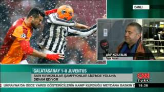 Galatasaray 1  0 Juventus 11122013 Bir üst turdayız cnntürk yayını [upl. by Gnni]