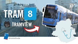 STIBMIVB Tram 8  LouiseLouiza  Roodebeek tramview HD Brussels [upl. by Stavro]