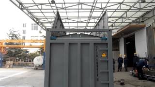 Opening and shutting of coal container roof door [upl. by Masterson]