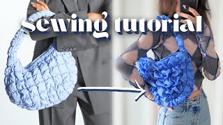 DIY quilted bag with free pattern  sewing the COS quilted bag  step by step tutorial [upl. by Ahsahs11]