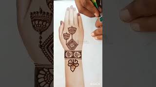 simple Jhumka style back hand mehndi designshort videoviral videoshortsplease subscribe💐💐 [upl. by Leiram974]