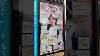 2024 Jimin Birthday Project Ads outside his apartment bts Jimin jimtober shorts [upl. by Malarkey]