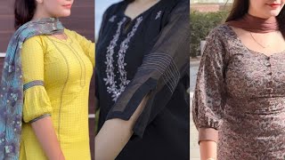 60 Latest different type of kurti sleeves design latest new kurti [upl. by Corbie926]