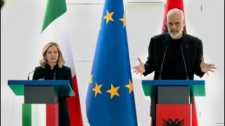 Albania dichiarazioni congiunte alla stampa con il Primo Ministro Edi Rama [upl. by Azitram11]