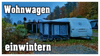 Wohnwagen einwintern  HerbstCamping  Vlog [upl. by Asnerek]