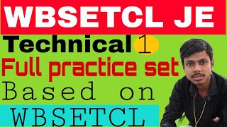 WBSETCL JE FULL TECHNICAL PRACTICE SET 1 BY AMIT BAIRAGYA [upl. by Keil]