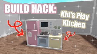 Kids Play Kitchen BUILD HACK  BLOXBURG ROBLOX [upl. by Horn65]