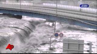 Raw Video Tsunami Wave Smashes Boats and Cars [upl. by Varion]