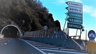 Autostrada A10 dalla Galleria Madonna delle Grazie a Genova Pegli A10 Pegli Madonnadellegrazie [upl. by Derdle]