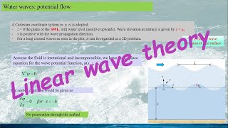 Fluid Dynamics Waves Linear wave theory [upl. by Laidlaw]