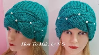 easy girls cap new design woolen cap topi ka design ladies scarf capwoolen topi örme şapkalar [upl. by Barnes139]