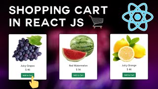 React js Shopping Cart for beginner  Easy Way to Add to cart reactjs  react js project beginner 🔥🔥 [upl. by Fritzsche]