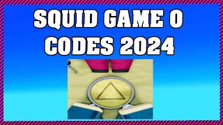 Squid Game O Codes 2024  Roblox  😱 [upl. by Kcarb]