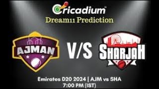 Live AJM vs SHA 9th Match Emirates D20 2024 [upl. by Berte]