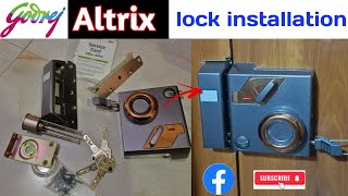 godrej Altrix lock installation for main doorgodrej main door lock youtube godrejlock [upl. by Adikam]