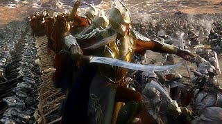 Dwarves and Elves Team Up against Orcs The Hobbit 2013 [upl. by Aisatal985]