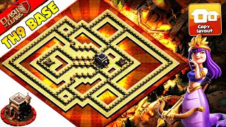 NEW STRONGEST Town Hall 9 TH9 WAR Base With CopyLink 2022  Clash Of Clans 717 [upl. by Hsiri296]