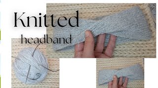 Bentiță tricotată  Knitted headband for beginners [upl. by Enieledam]