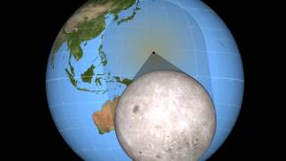 Path of March 2016 Total Solar Eclipse Animation [upl. by Carie644]