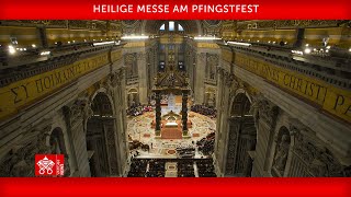 Heilige Messe am Pfingstfest 19 Mai 2024 Papst Franziskus [upl. by Ilera]