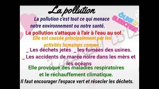 تعبير بالفرنسية على la pollution et le réchauffement climatique ثانية ثانوي مراجعة شاملة للفصل الاول [upl. by Notsniw]