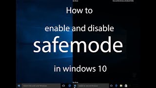 How to enable and disable safe mode in windows 10 6 ways [upl. by Nema]