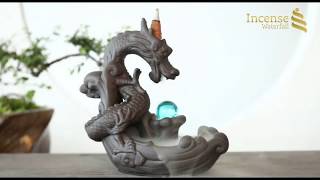 Eternal Dragon Backflow Burner Waterfall  Incense Waterfall [upl. by Anina]