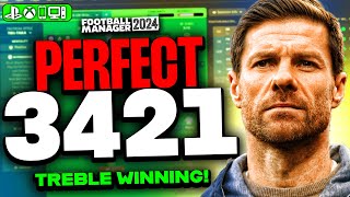 Xabi Alonsos PERFECT FM24 Tactic  Treble Winning  90 Pass Comp [upl. by Brelje]