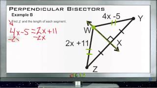 Perpendicular Bisectors Examples Basic Geometry Concepts [upl. by Ednalrim]