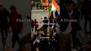 Protest march reaches Canadian Embassy🇮🇳🔥 canada shorts [upl. by Karr]