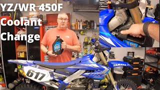 How to change the coolant on a 2020 YZ450F or WR450F Easier than you think [upl. by Ihcekn]