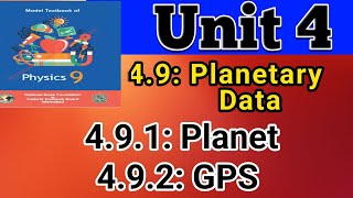 Class 9  Physics  Unit 4  49 Planetary Data  Federal Board  New Book  Sir Imran [upl. by Llertnod741]