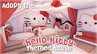 Hello Kitty Themed House  House build  Adopt me [upl. by Ezar]