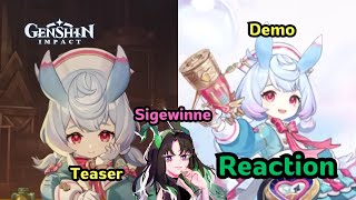 WahrheitReaction มีแต่ความน่ารักและกล้าม  Sigewinne Teaser amp Demo  Genshin Impact [upl. by Lentha]