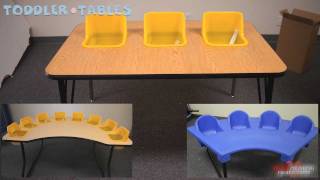 Toddler Tables Three Seat Table Assembly Video [upl. by Ethelinda]