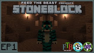 Stoneblock  EP1  Trapped In A Hole  Minecraft Bedrock Addon  Windows 10 Mobile amp Console [upl. by Narruc]