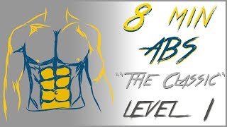 8 Min Abs quotThe Classicquot  Level 1  No Music [upl. by Bor333]