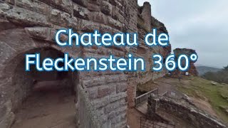 ein 360° VR Slideshow wie GoogleStreet  Chateau de Fleckenstein  Pfalz  France [upl. by Lhamaj833]