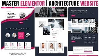 Master ELEMENTOR  Build a Responsive ARCHITECTURE WEBSITE from Scratch  Wordpress [upl. by Ocin]