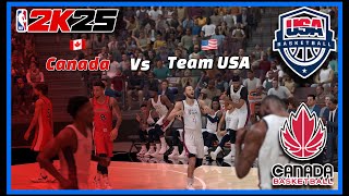 TEAM USA VS CANADA  NBA 2K25 FIBA GAMEPLAY PS5 [upl. by Hanna]