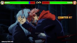 Itadori Yuji and Nanami vs Mahito WITH HEALTHBARS  Jujutsu Kaisen [upl. by Oilisab]