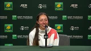 Jessica Pegula Press Conference Following 3rd Round Win 2023 BNP Paribas Open [upl. by Grantland706]